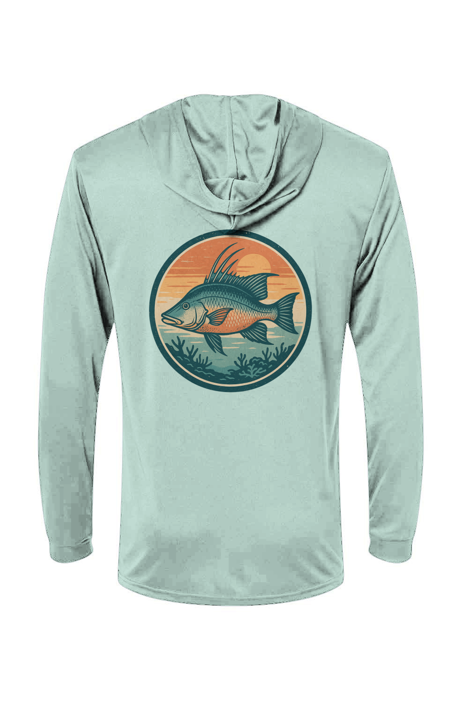 Hogfish at Sunset - Hooded LS Tee