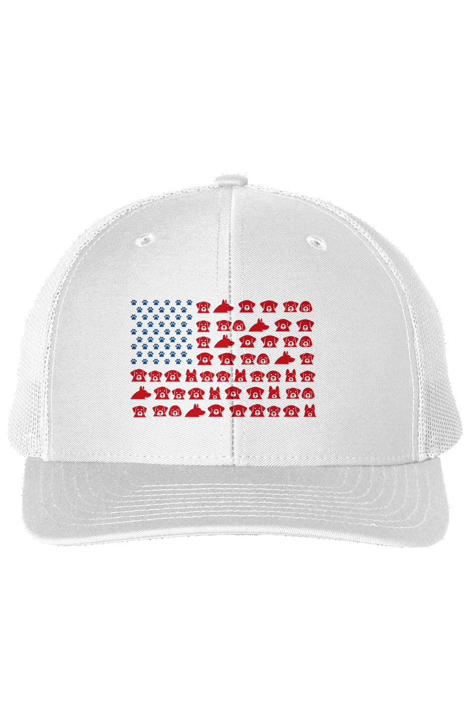 Paws of Freedom Embroidered Snapback Trucker Cap