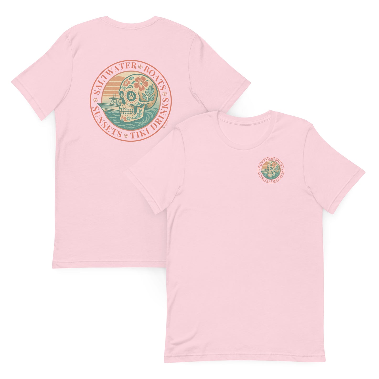 Saltwater • Boats • Sunsets • Tiki Drinks The Everyday Coastal Tee (Unisex Crew Neck)