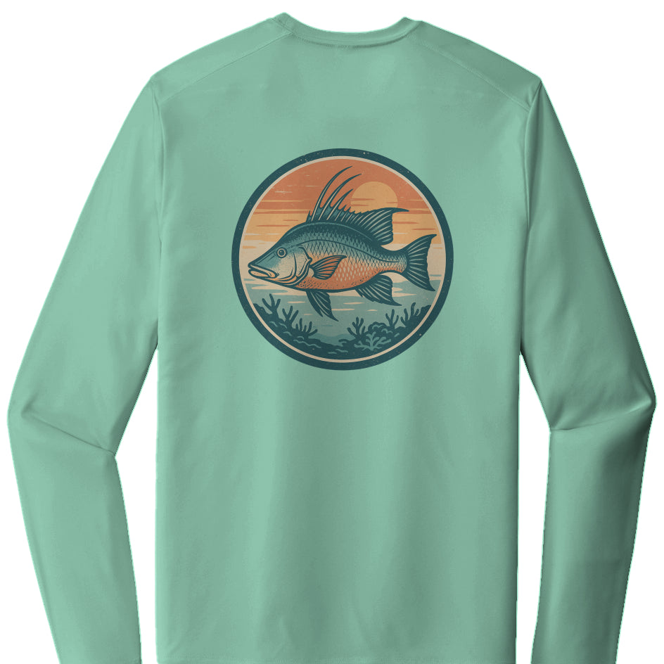 Hogfish at Sunset - Posi UV Pro LS Tee