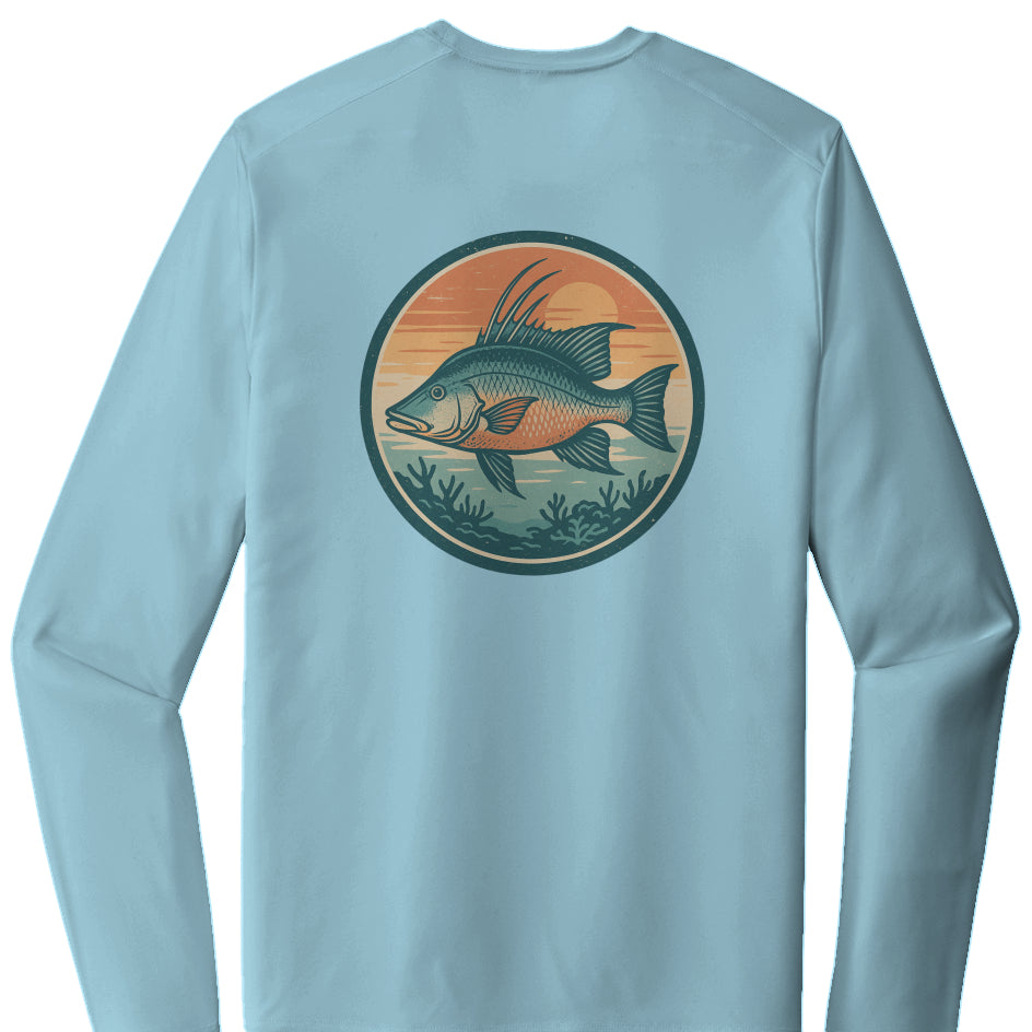 Hogfish at Sunset - Posi UV Pro LS Tee