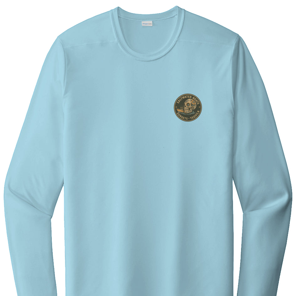 Saltwater, Boats, Sunsets & Tequila (Night Edition) - Posi UV Pro LS Tee