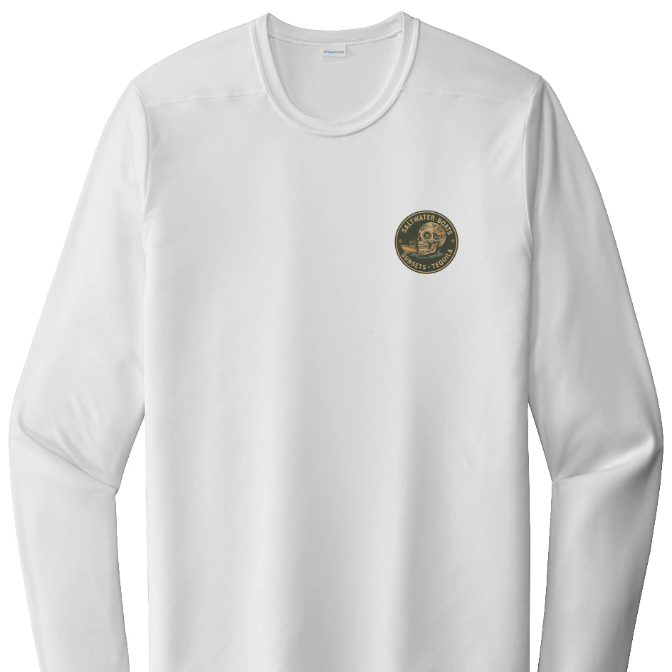 Saltwater, Boats, Sunsets & Tequila (Night Edition) - Posi UV Pro LS Tee