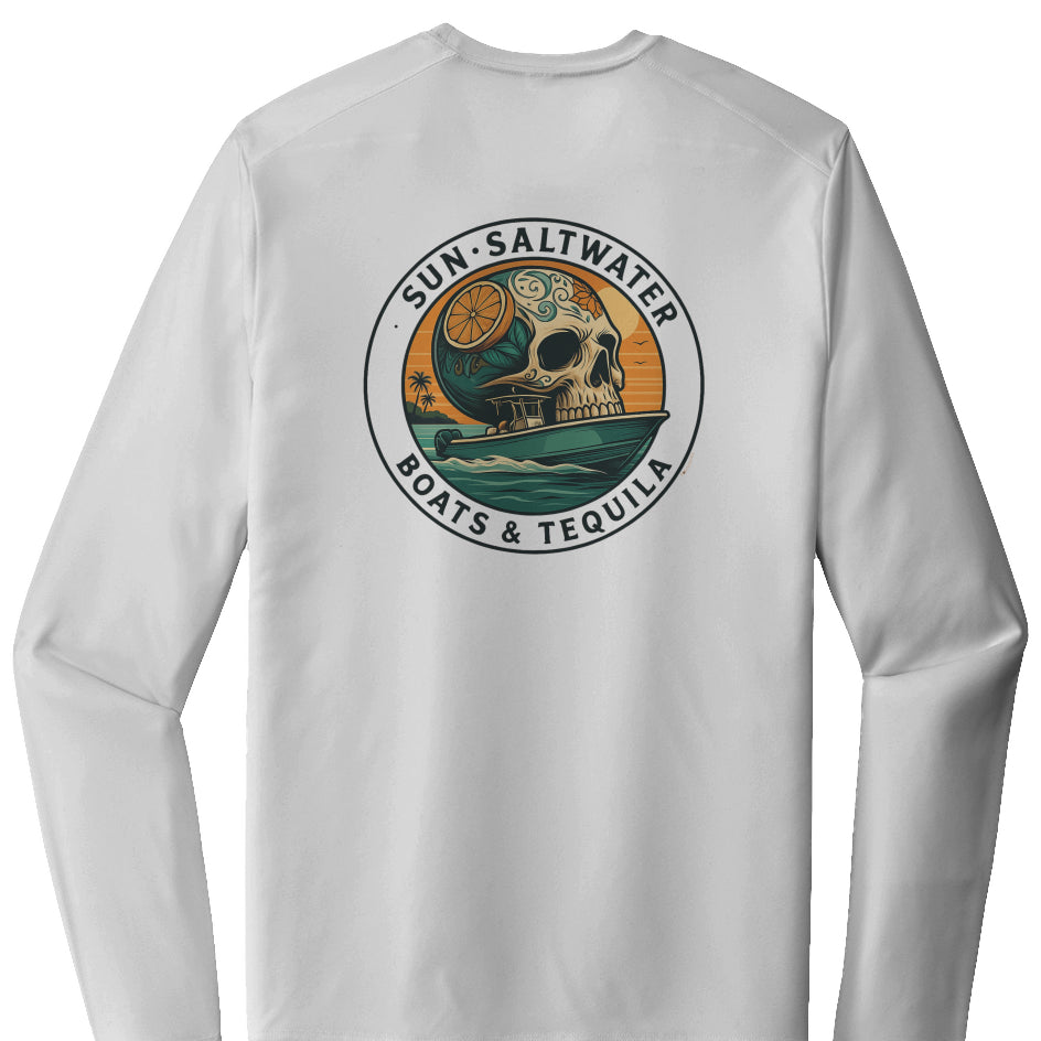 Saltwater, Boats, Sunsets & Tequila - Posi UV Pro LS Tee