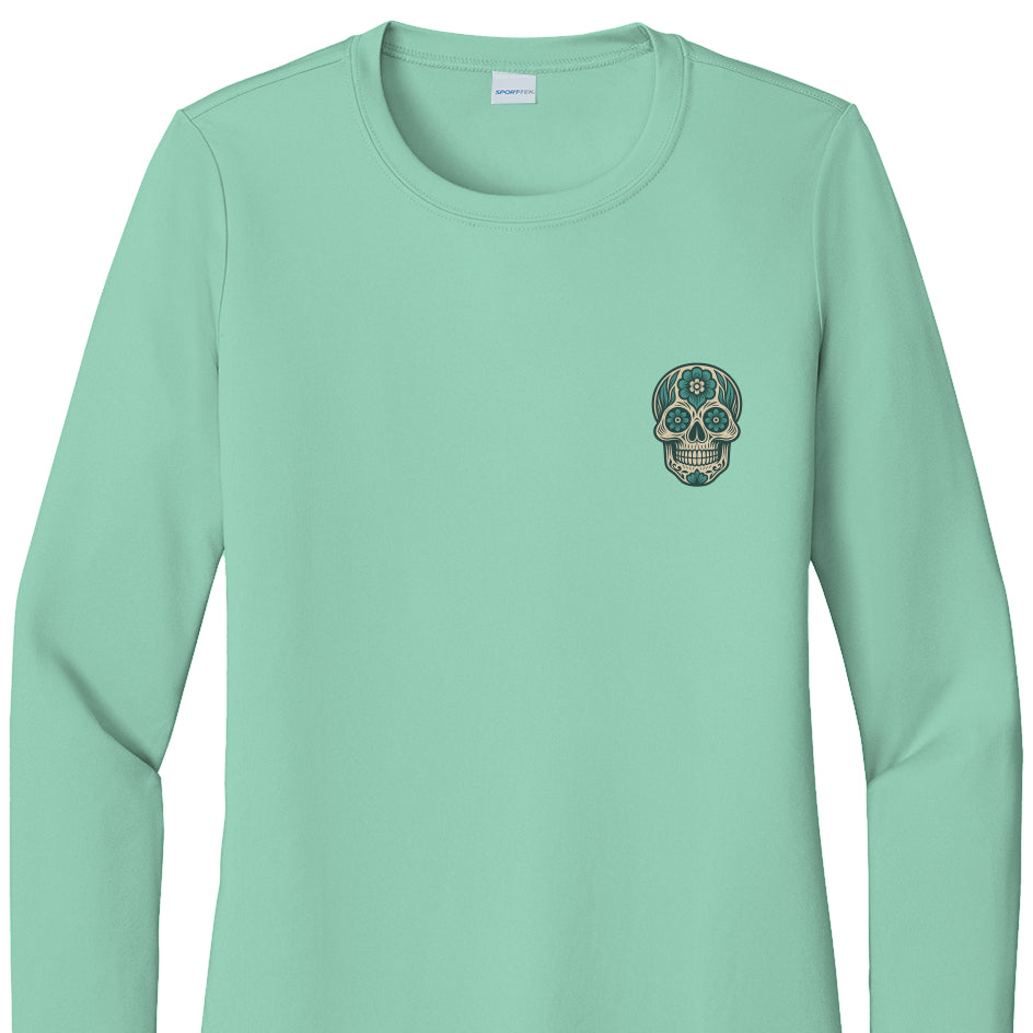 Saltwater Skull - Womens Posi UV Pro LS Tee