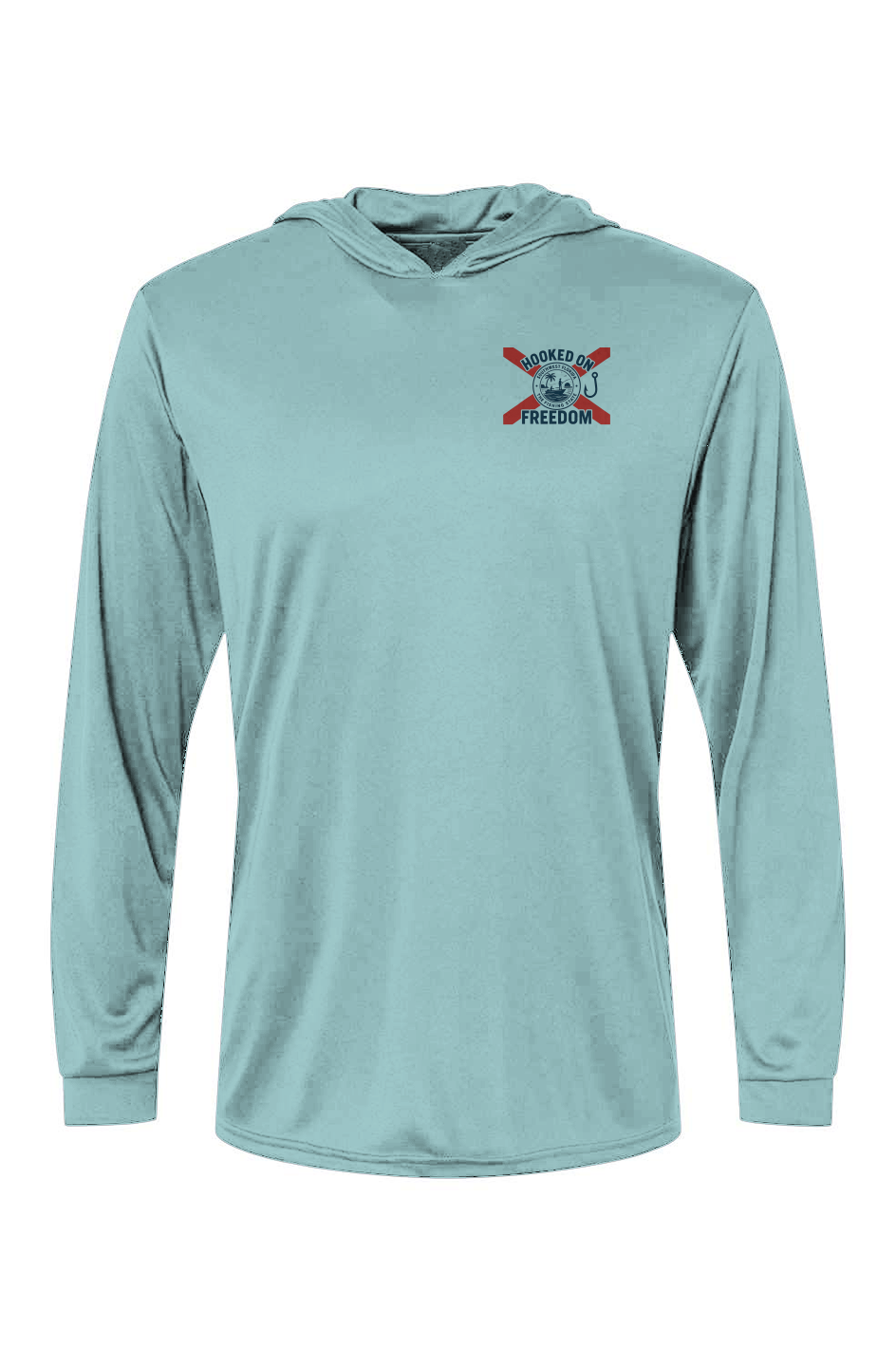 Hooked On Freedom FL Flag - Hooded LS Tee