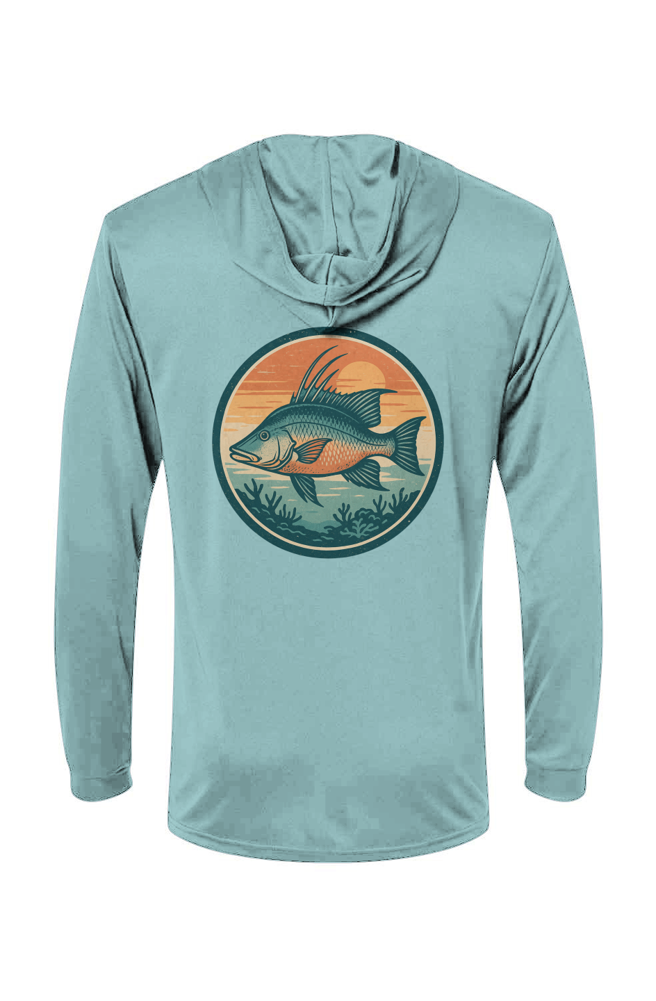 Hogfish at Sunset - Hooded LS Tee