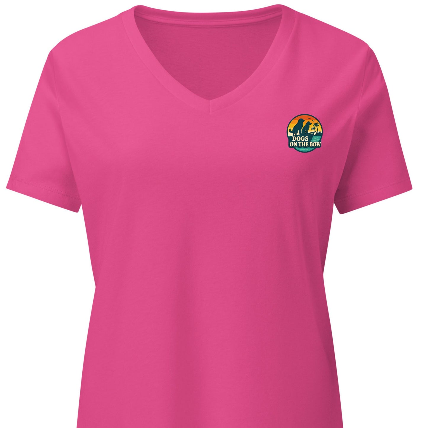 Retro DOB at Sunset – Women’s Premier Coastal V-Neck