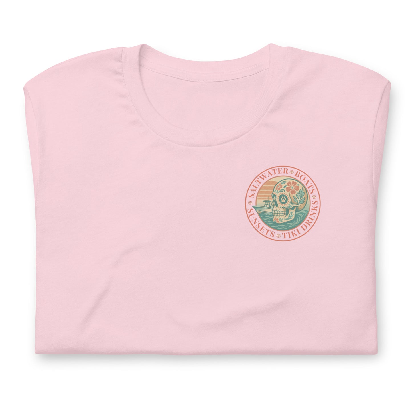 Saltwater • Boats • Sunsets • Tiki Drinks  The Everyday Coastal Tee (Unisex Crew Neck)