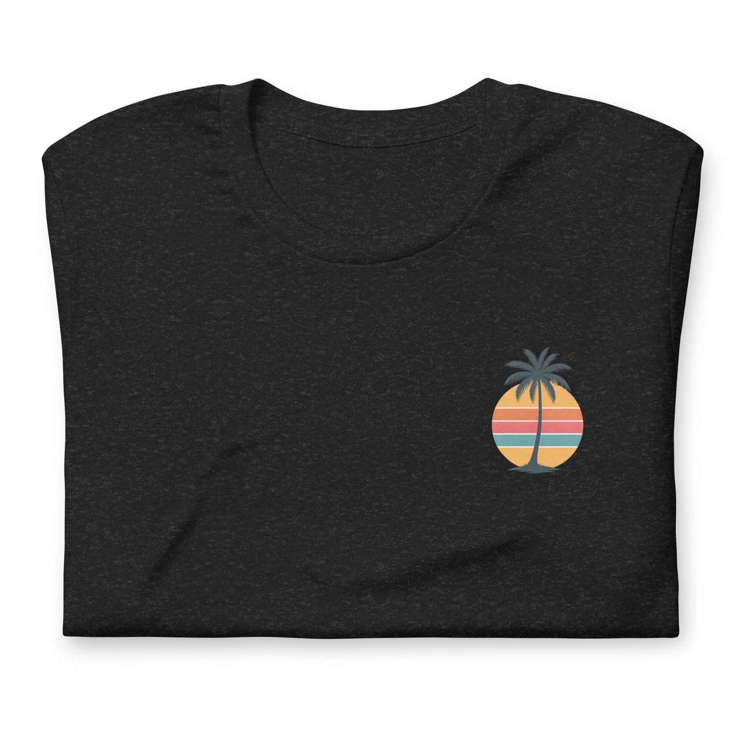 Single Palm at Sunset - The Everyday Coastal Tee (Unisex Crew Neck)