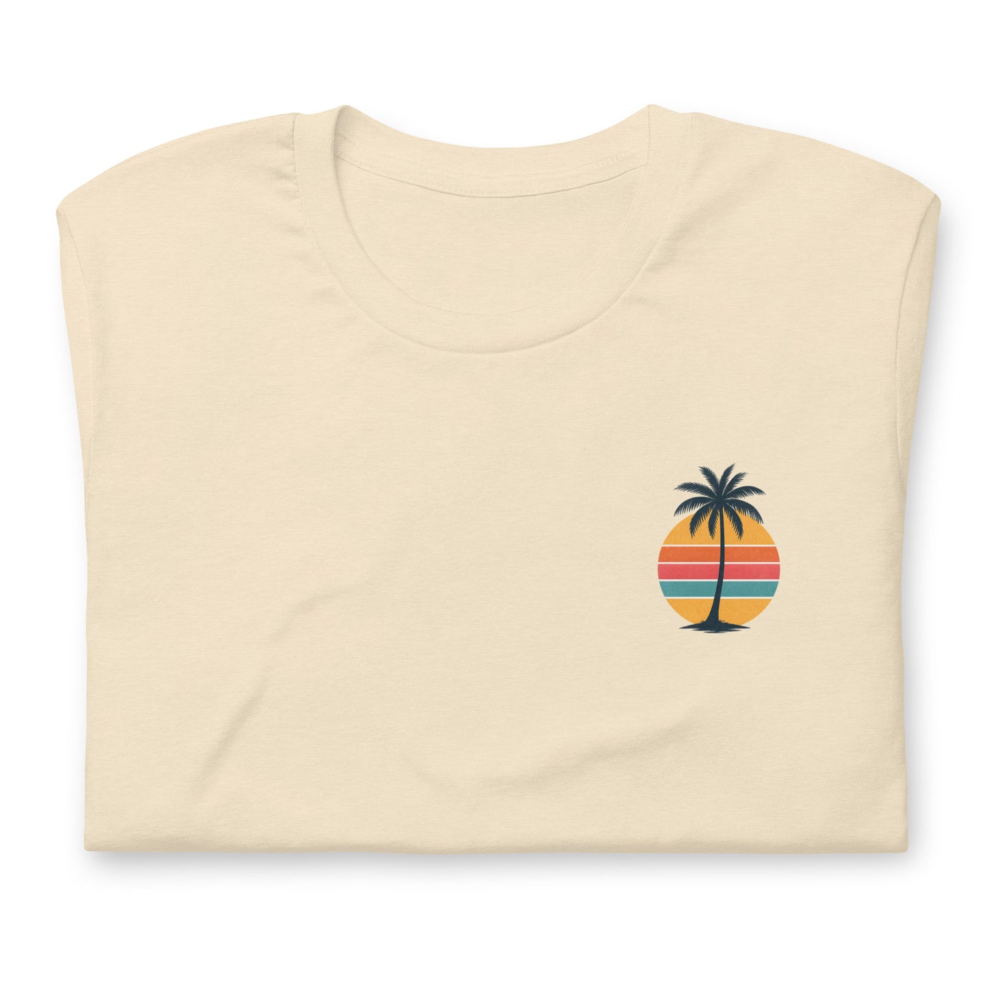 Single Palm at Sunset - The Everyday Coastal Tee (Unisex Crew Neck)