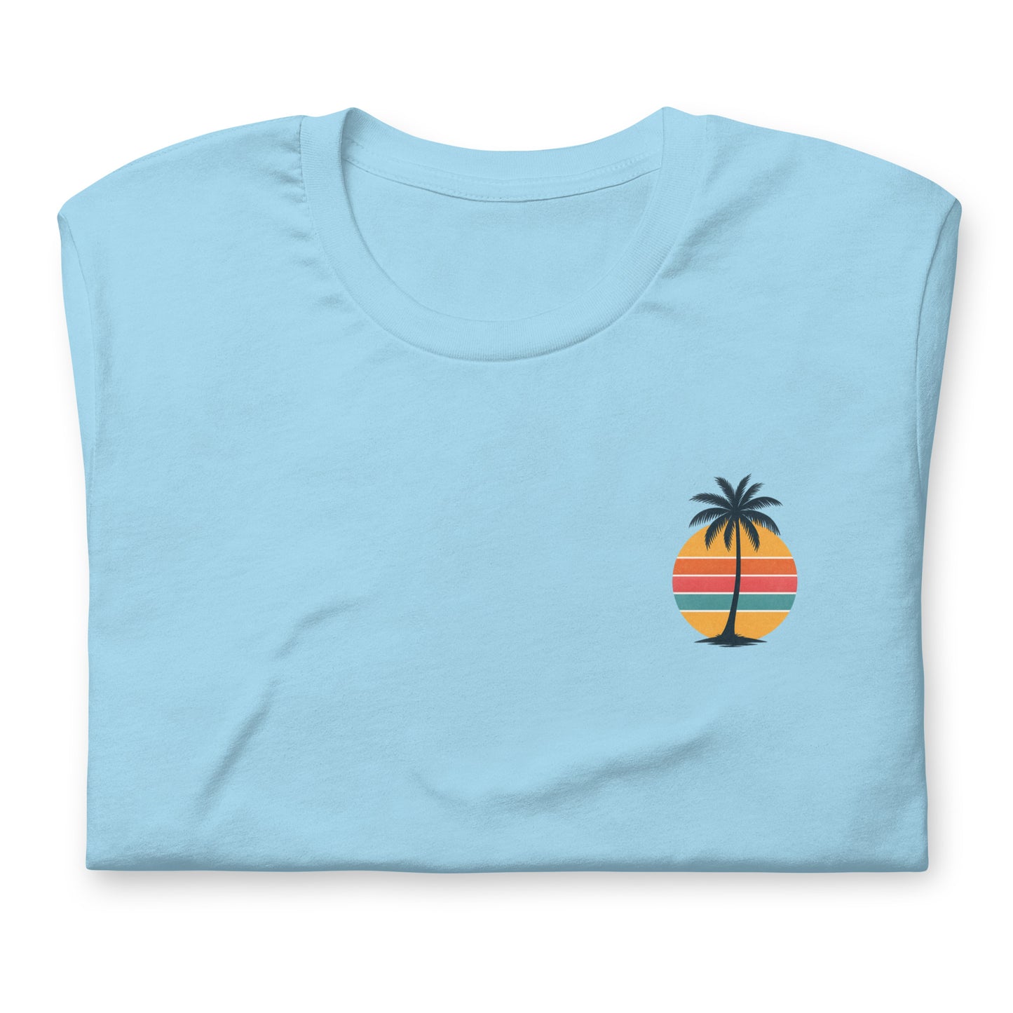Single Palm at Sunset - The Everyday Coastal Tee (Unisex Crew Neck)