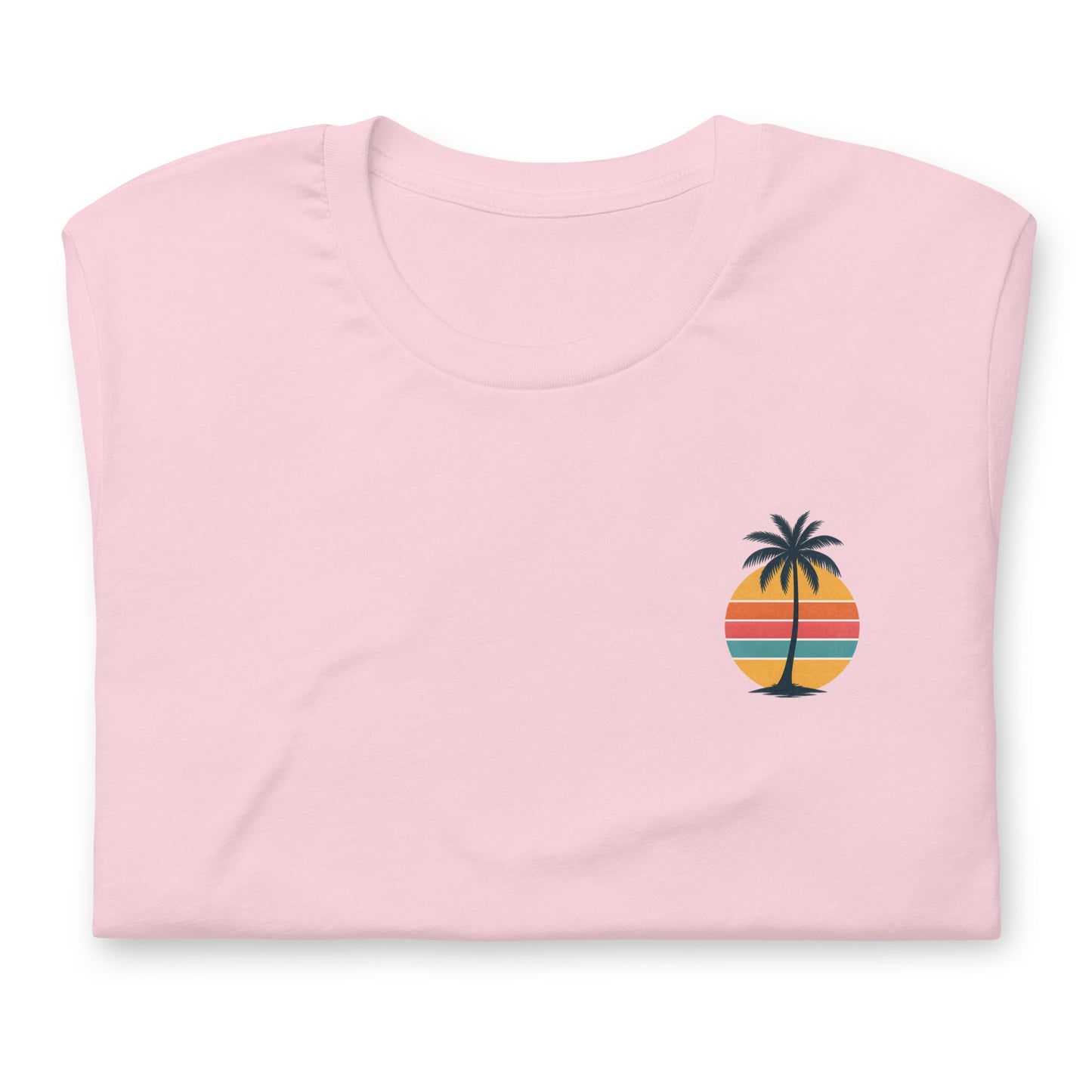 Single Palm at Sunset - The Everyday Coastal Tee (Unisex Crew Neck)