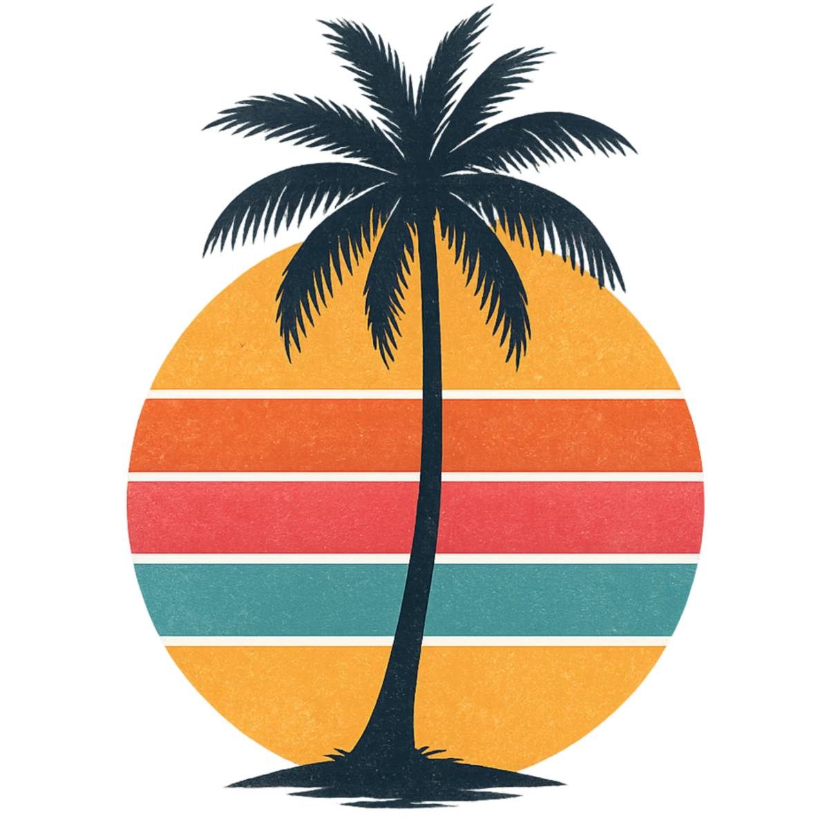 Single Palm at Sunset – Women’s Premier Coastal V-Neck