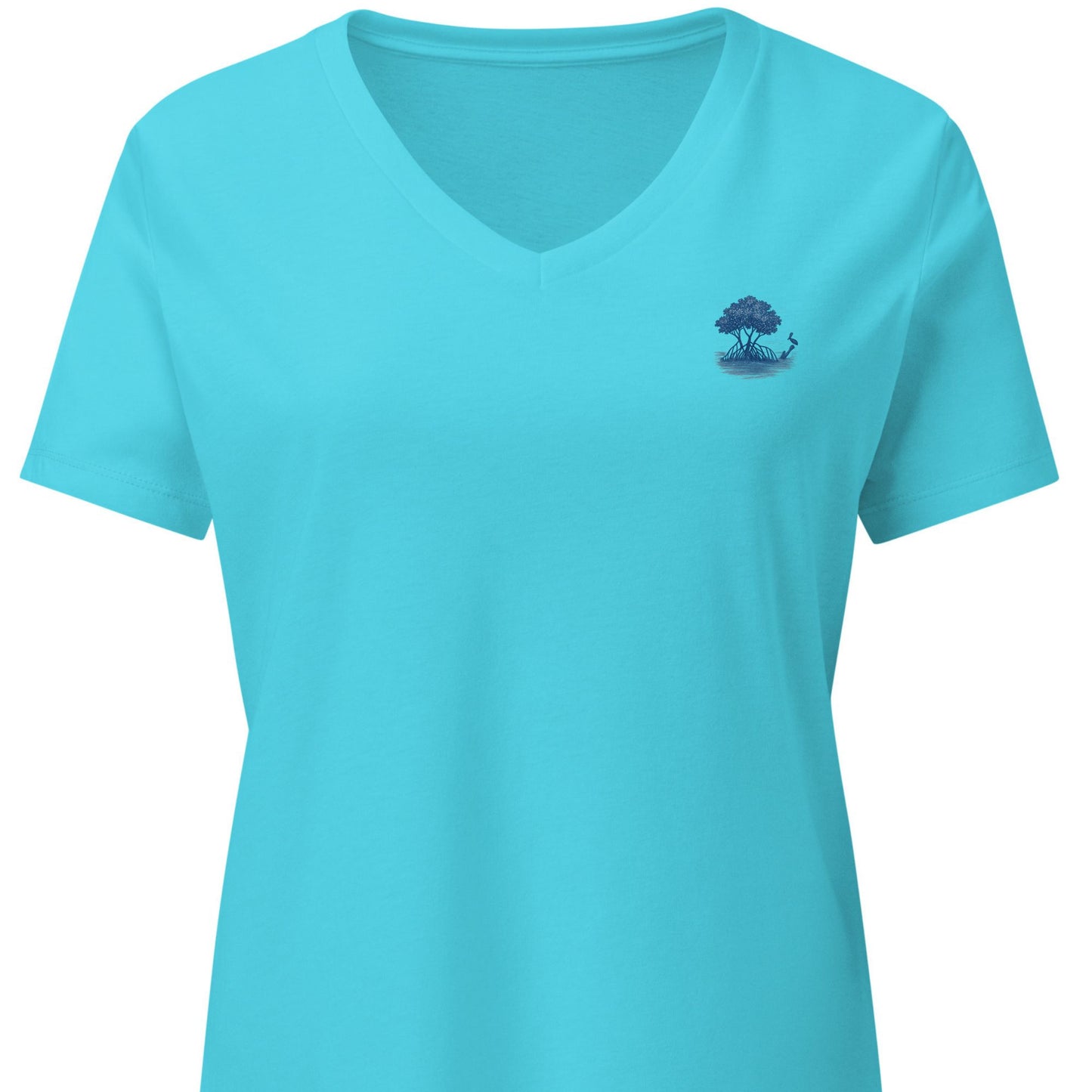 Mangrove Haven at Sunrise – Women’s Premier Coastal V-Neck