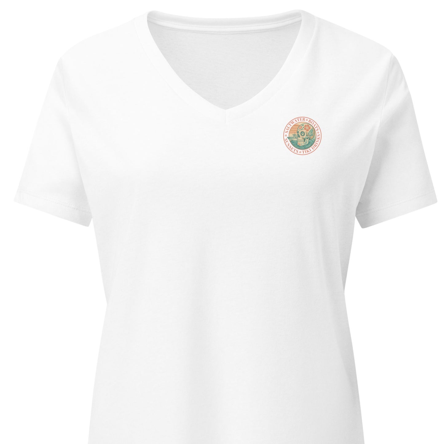 Saltwater • Boats • Sunsets • Tiki Drinks  Women’s - Premier Coastal V-Neck