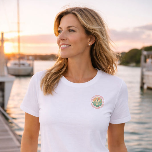 Saltwater • Boats • Sunsets • Tiki Drinks  The Everyday Coastal Tee (Unisex Crew Neck)