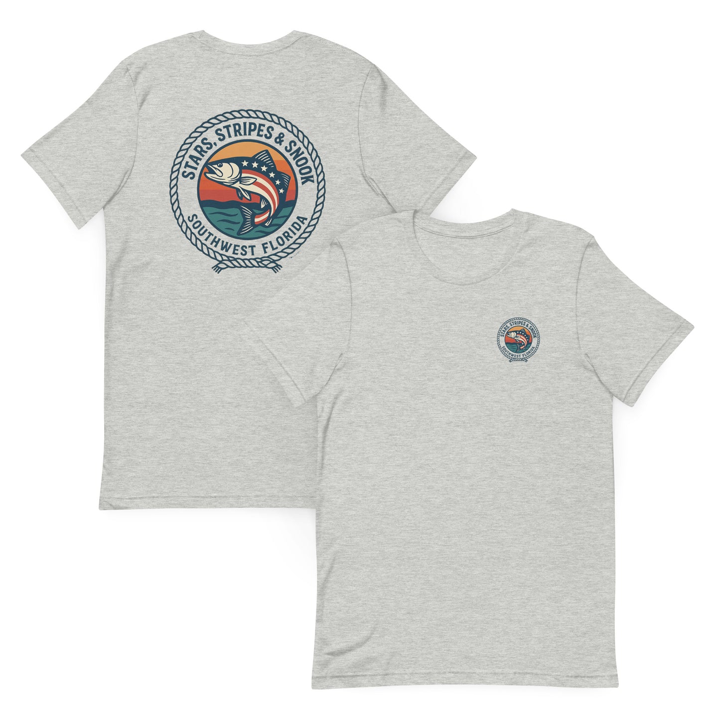 Stars, Stripes & Snook  Rope Circle Edition – The Everyday Coastal Tee (Unisex Crew Neck)