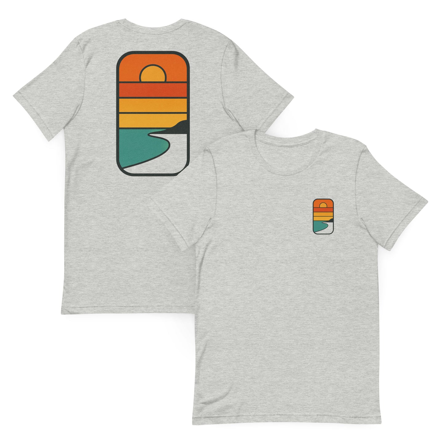 Coastal Sunset Bands - The Everyday Coastal Tee (Unisex Crew Neck)
