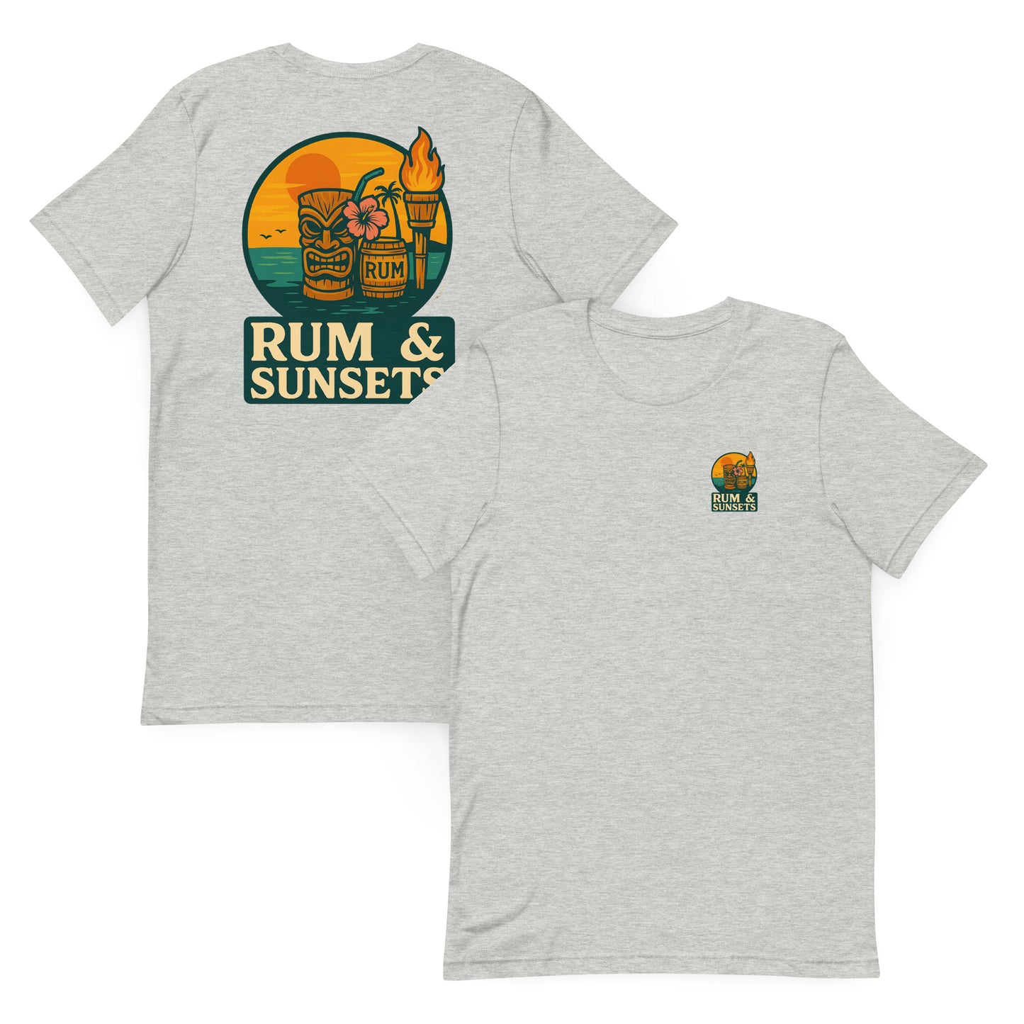 Rum & Sunsets  Tiki Edition – The Everyday Coastal Tee (Unisex Crew Neck)