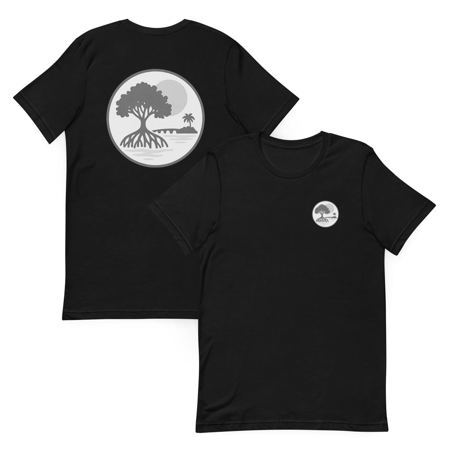 Mangrove Sunset  Grayscale Edition – The Everyday Coastal Tee (Unisex Crew Neck)