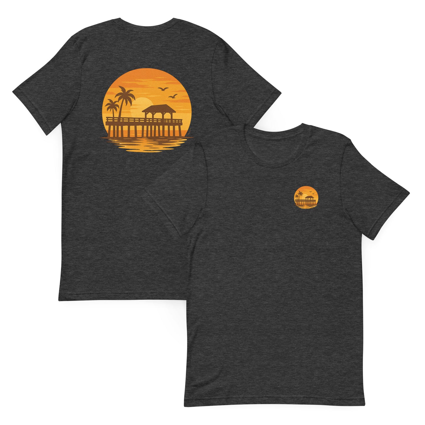 Pier at Sunset The Everyday Coastal Tee (Unisex Crew Neck)