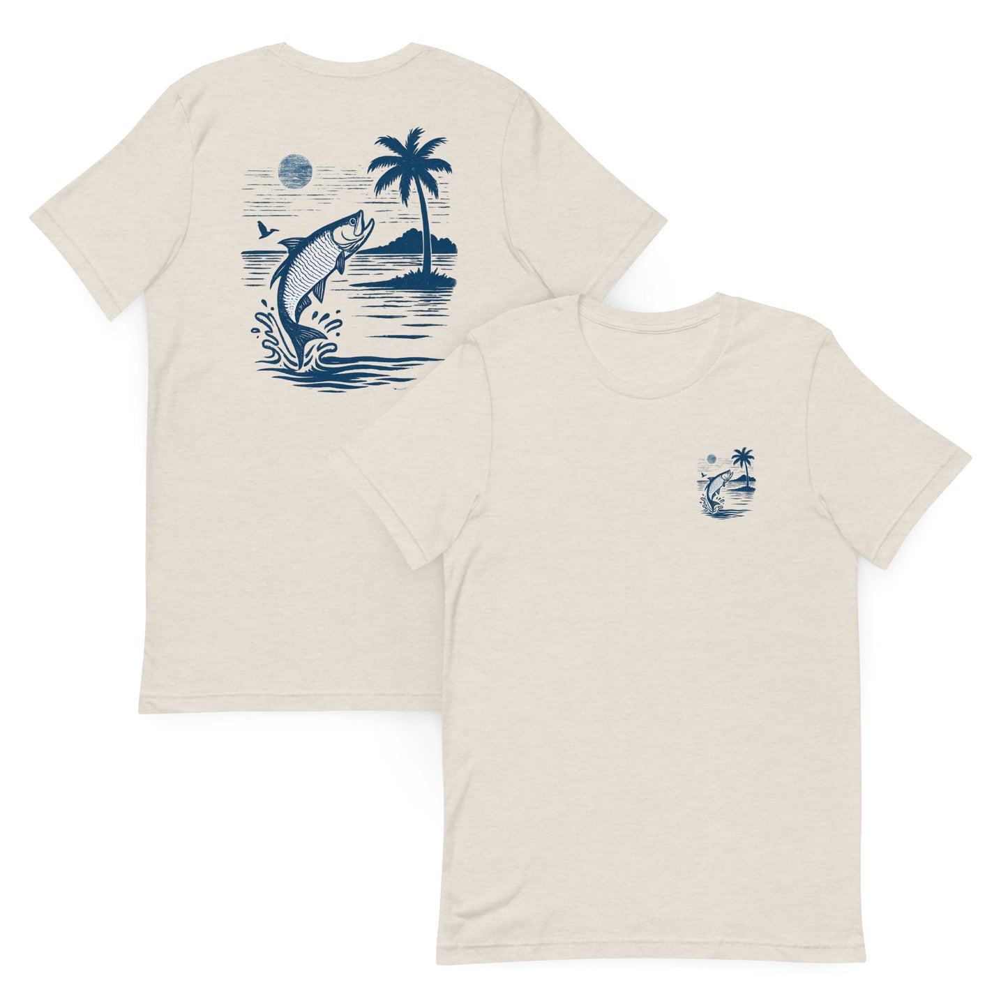 Snook at Sunrise (Grayscale Edition) The Everyday Coastal Tee (Unisex Crew Neck)
