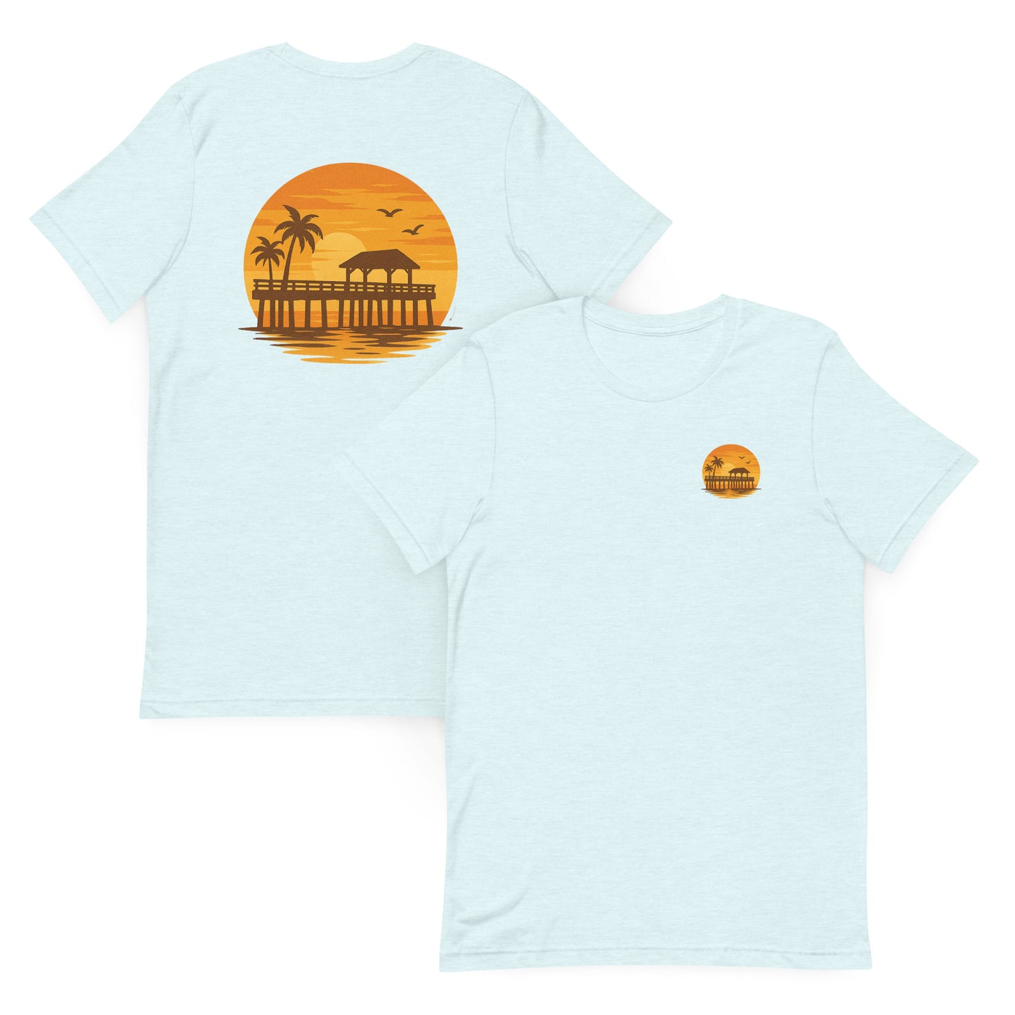 Pier at Sunset The Everyday Coastal Tee (Unisex Crew Neck)