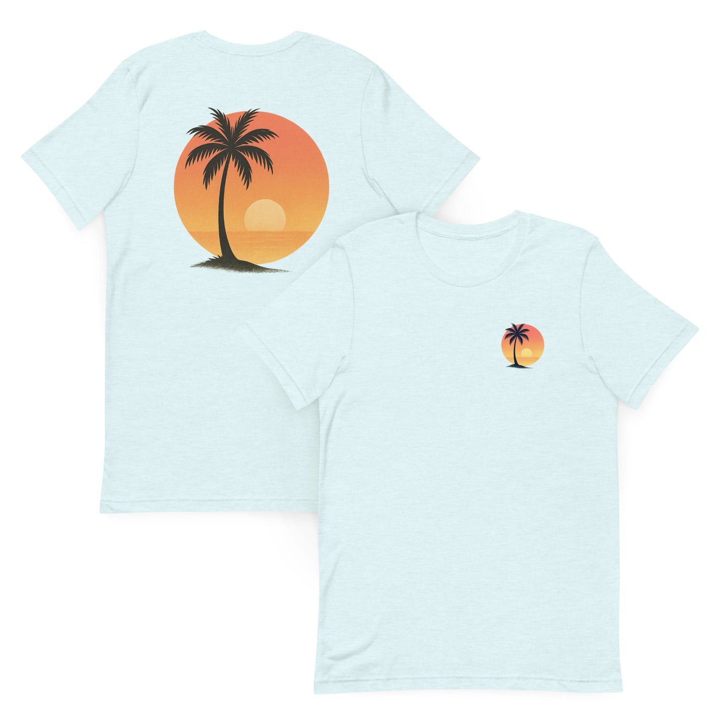 Golden Horizon Palm - The Everyday Coastal Tee (Unisex Crew Neck)