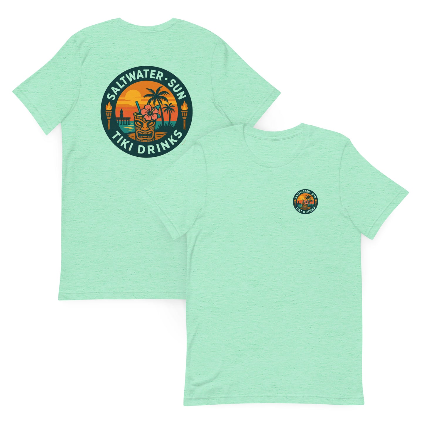 Saltwater Sun & Tiki Drinks - The Everyday Coastal Tee (Unisex Crew Neck)