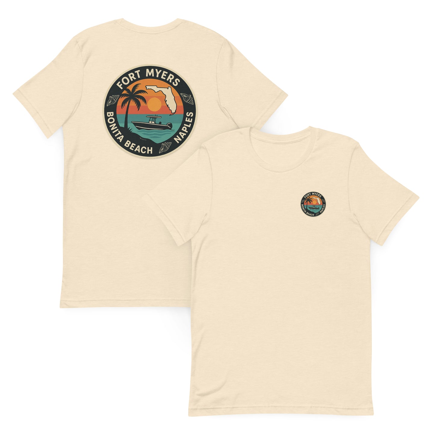 Southwest Florida Sunset Circle - The Everyday Coastal Tee (Unisex Crew Neck)le  (Unisex t-shirt)