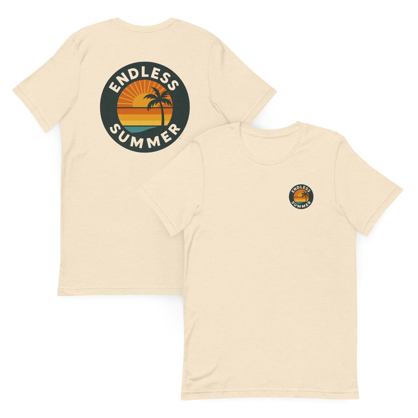 Endless Summer Retro Sun - The Everyday Coastal Tee (Unisex Crew Neck)