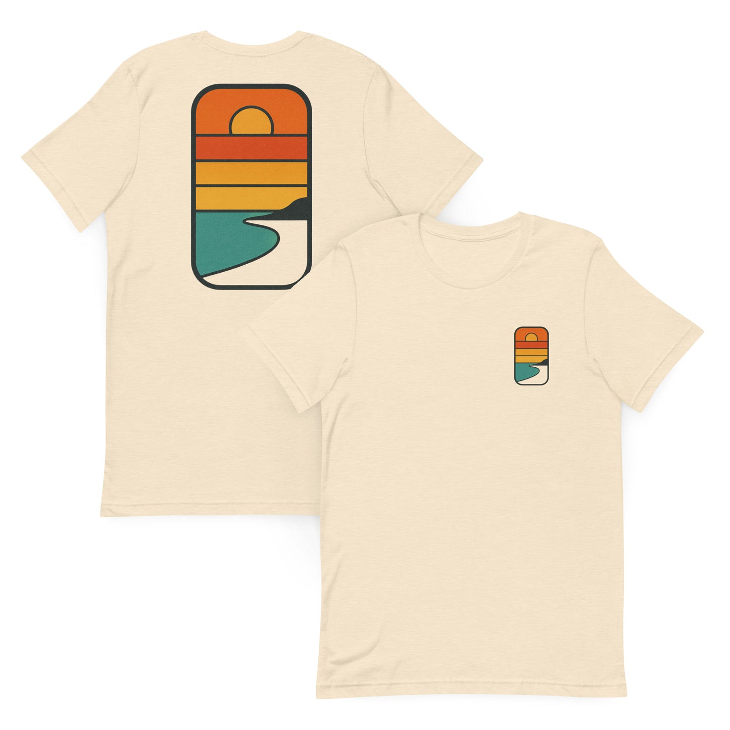 Coastal Sunset Bands - The Everyday Coastal Tee (Unisex Crew Neck)