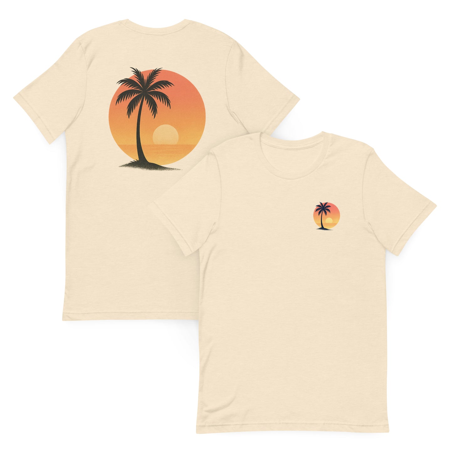 Golden Horizon Palm - The Everyday Coastal Tee (Unisex Crew Neck)
