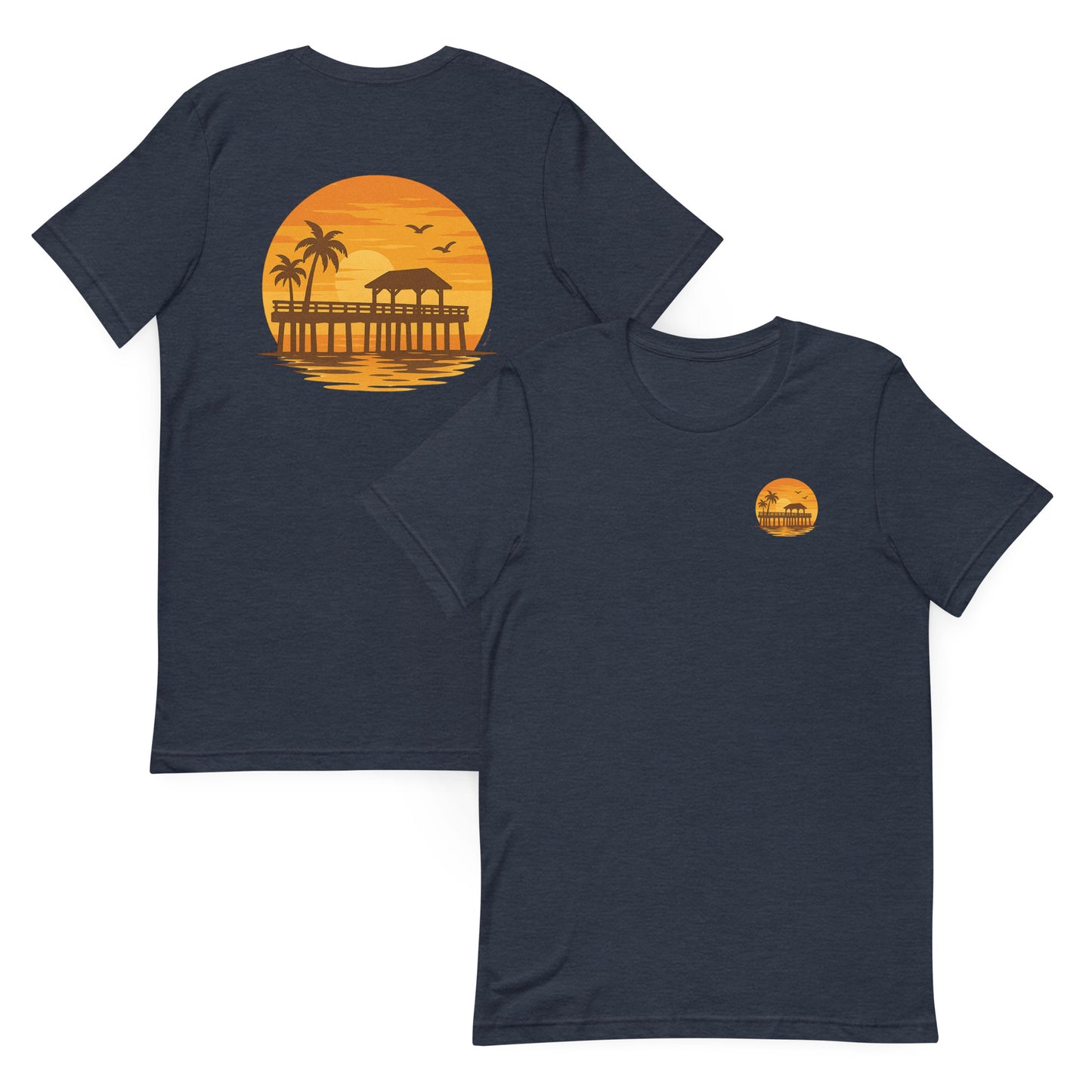 Pier at Sunset The Everyday Coastal Tee (Unisex Crew Neck)