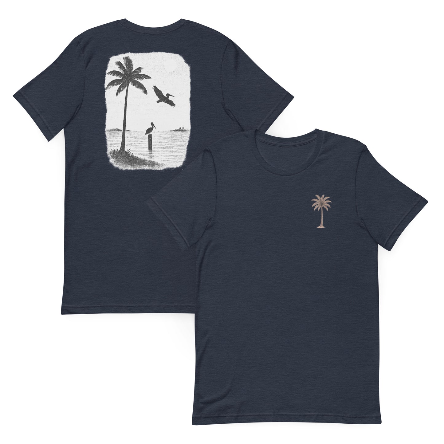 Pelicans at Dusk - The Everyday Coastal Tee (Unisex Crew Neck)