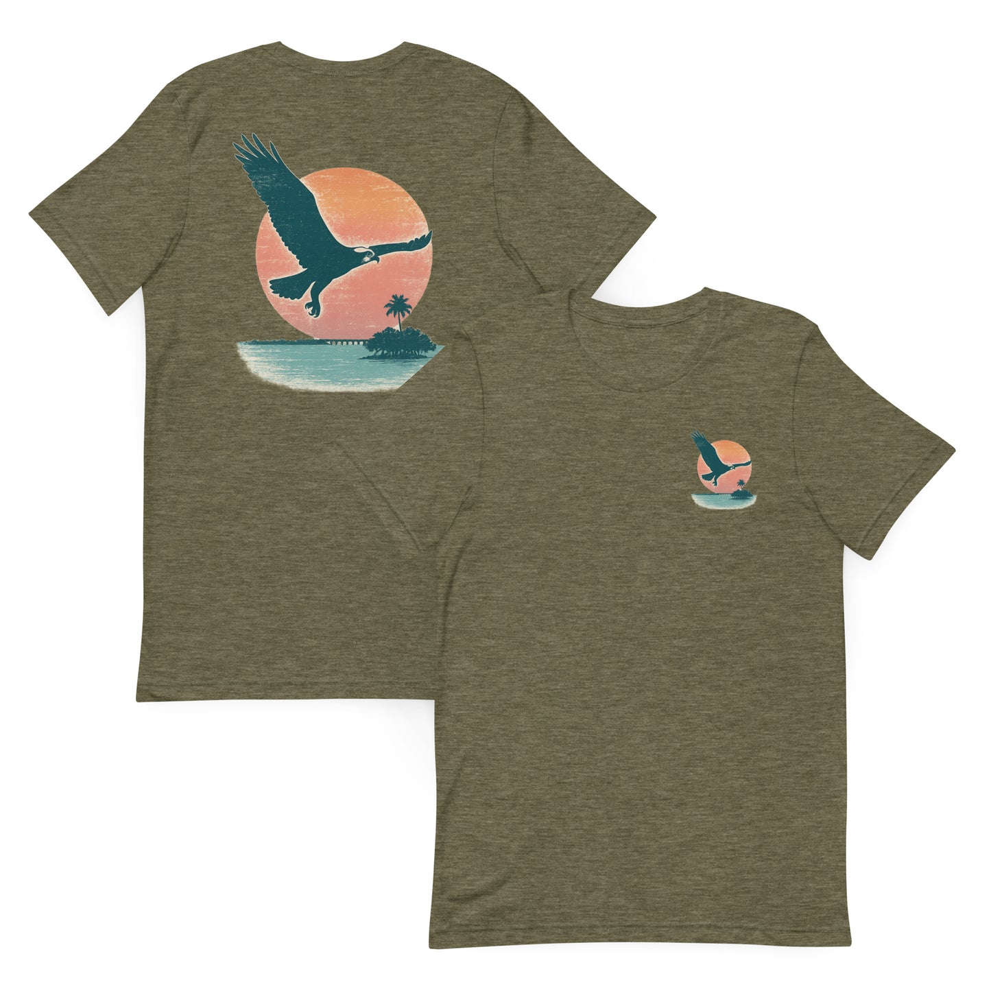 Osprey Over Seven Mile Bridge - The Everyday Coastal Tee (Unisex Crew Neck)