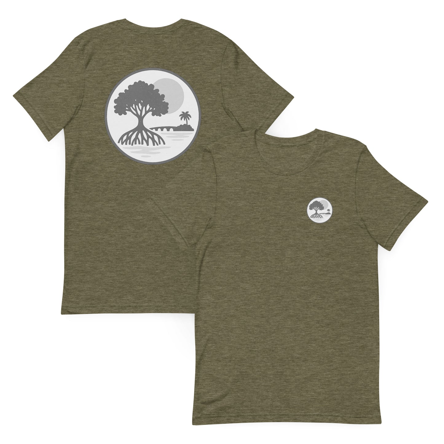 Mangrove Sunset  Grayscale Edition – The Everyday Coastal Tee (Unisex Crew Neck)