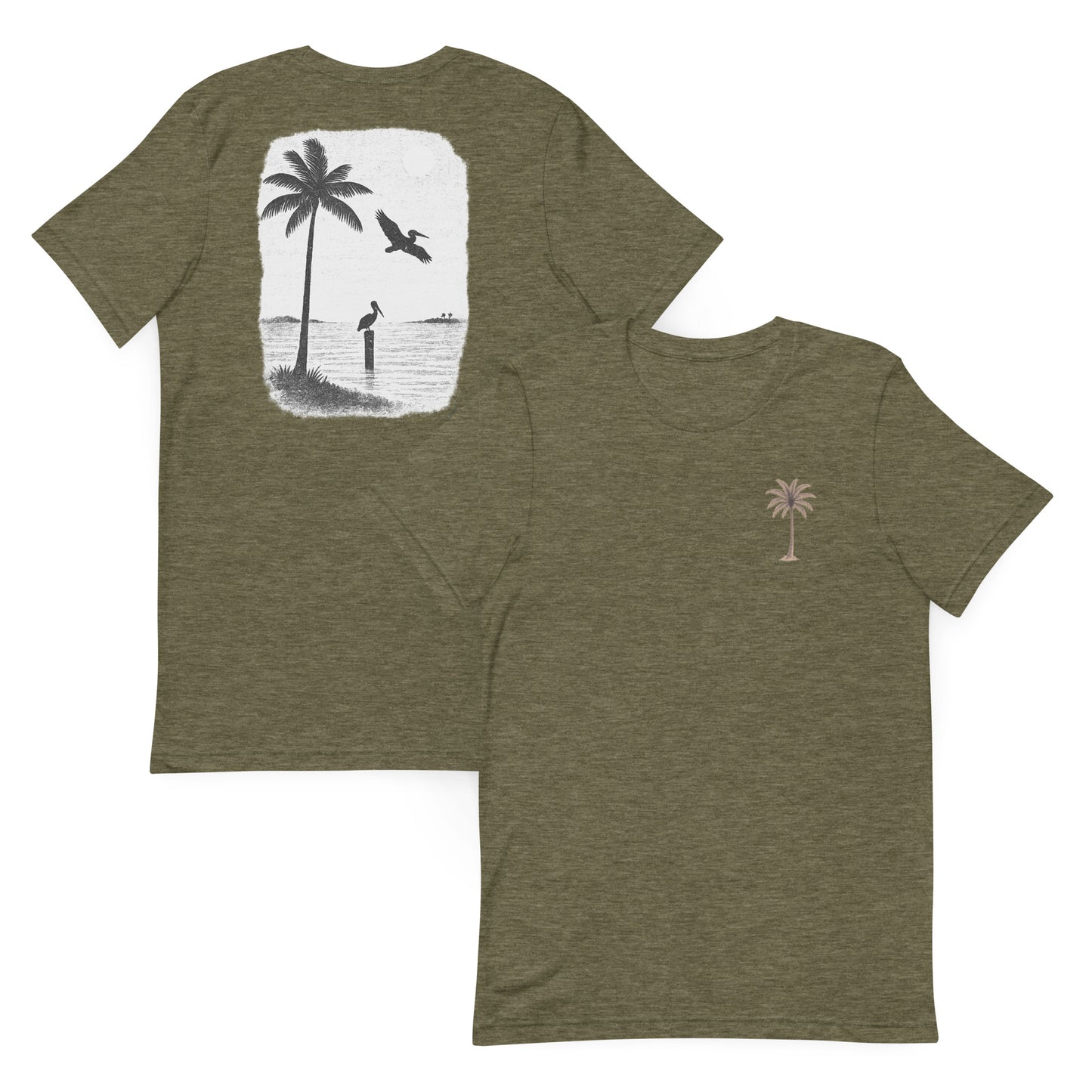 Pelicans at Dusk - The Everyday Coastal Tee (Unisex Crew Neck)