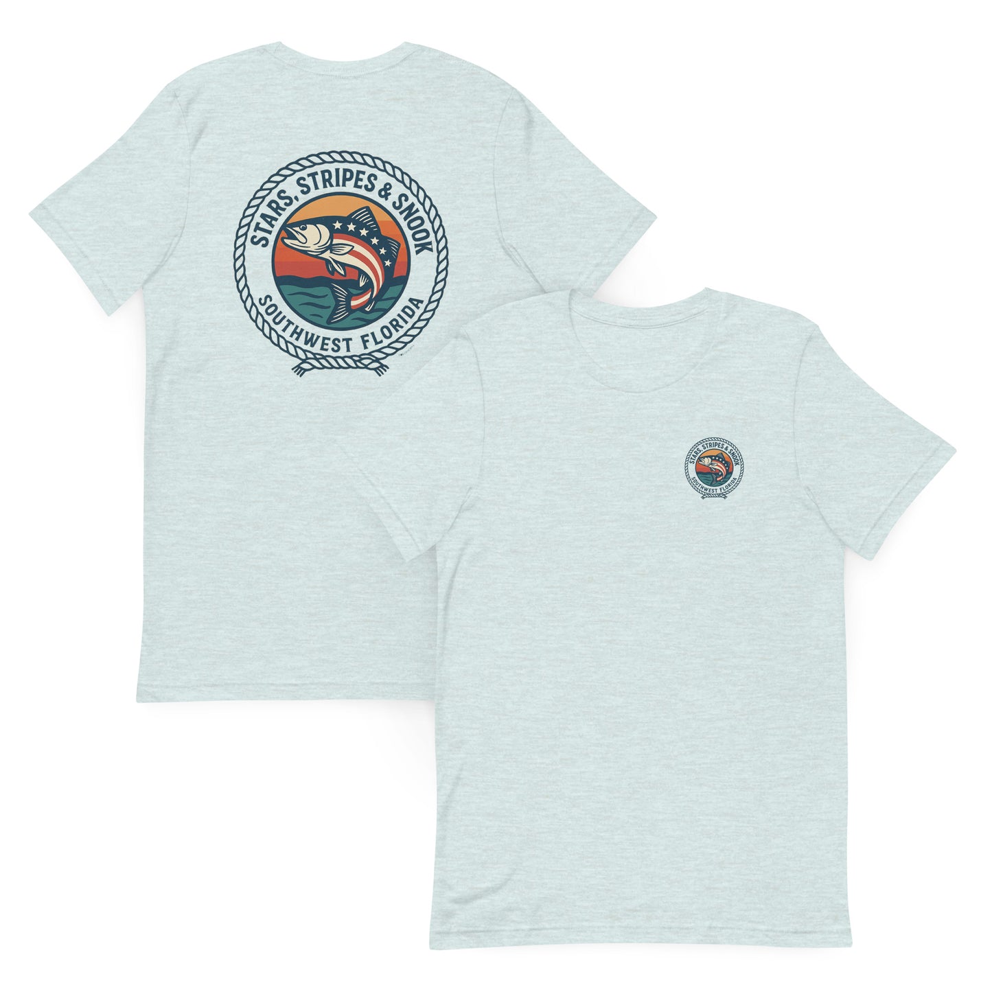 Stars, Stripes & Snook  Rope Circle Edition – The Everyday Coastal Tee (Unisex Crew Neck)