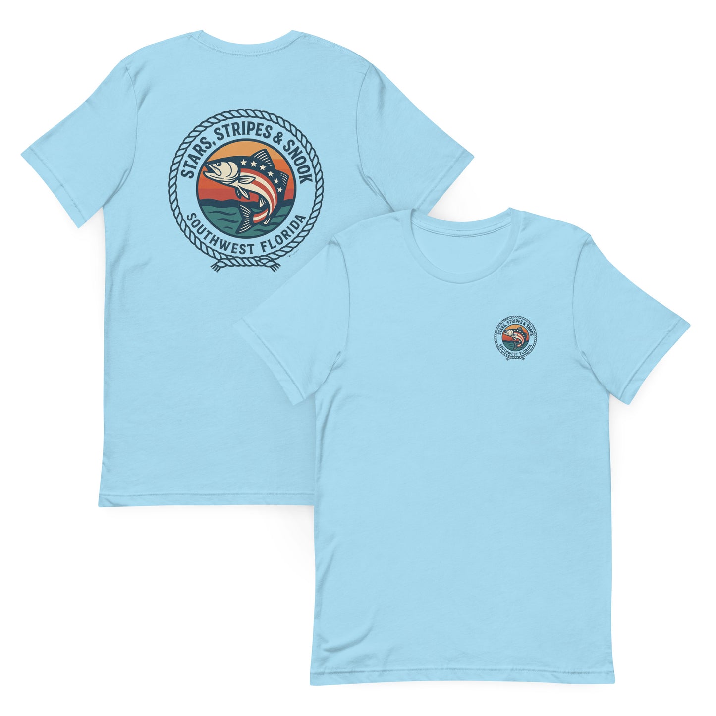 Stars, Stripes & Snook  Rope Circle Edition – The Everyday Coastal Tee (Unisex Crew Neck)