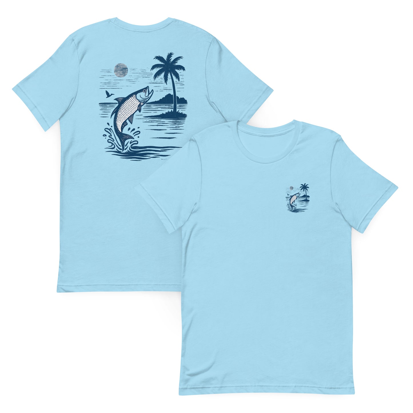 Snook at Sunrise (Grayscale Edition) The Everyday Coastal Tee (Unisex Crew Neck)