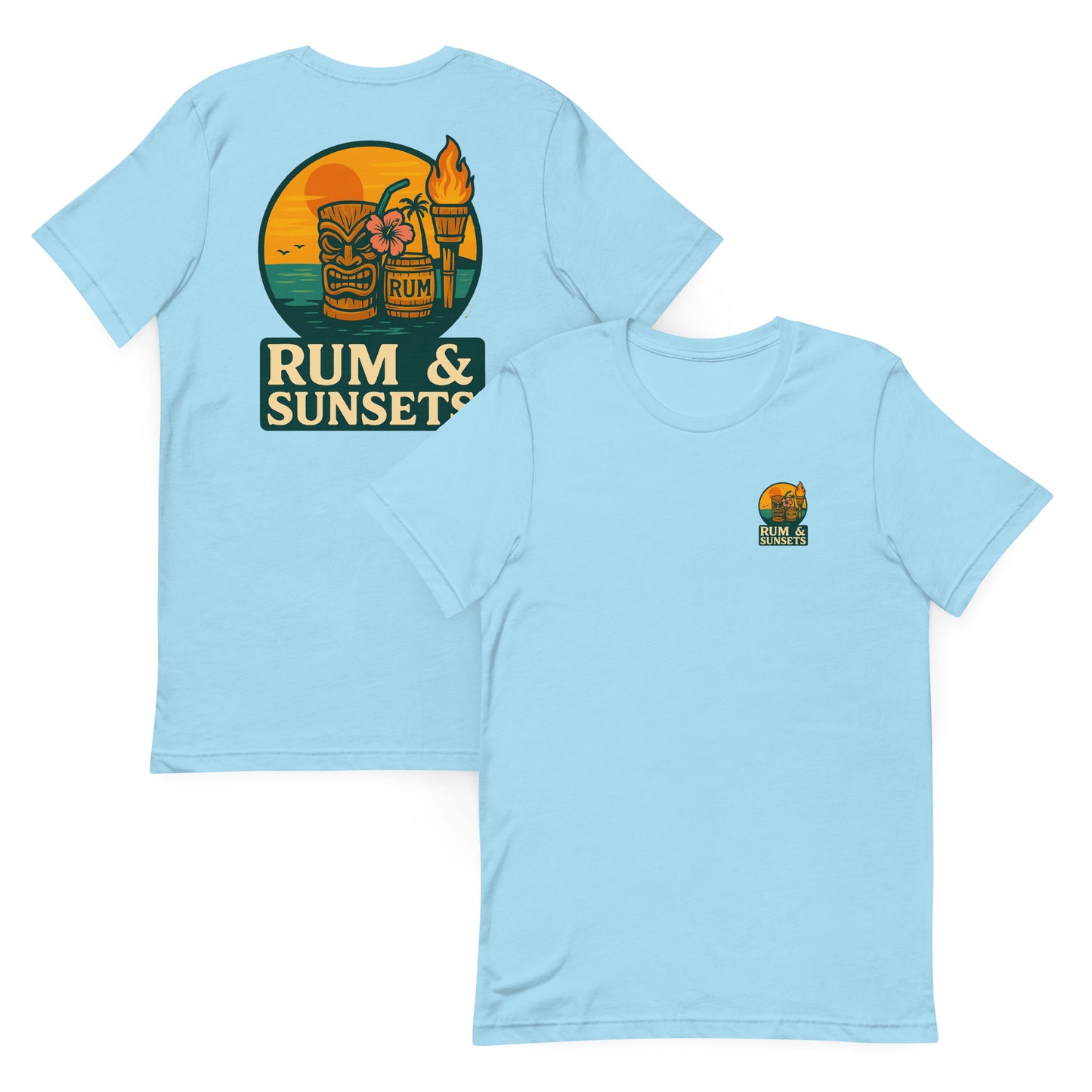 Rum & Sunsets  Tiki Edition – The Everyday Coastal Tee (Unisex Crew Neck)