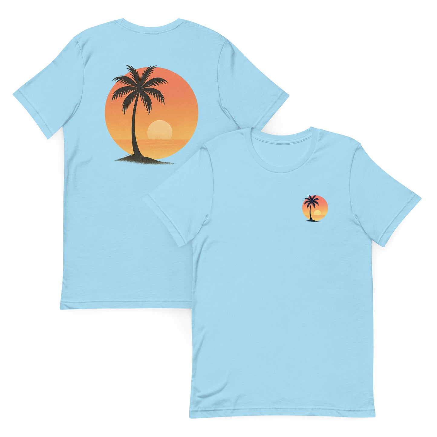 Golden Horizon Palm - The Everyday Coastal Tee (Unisex Crew Neck)