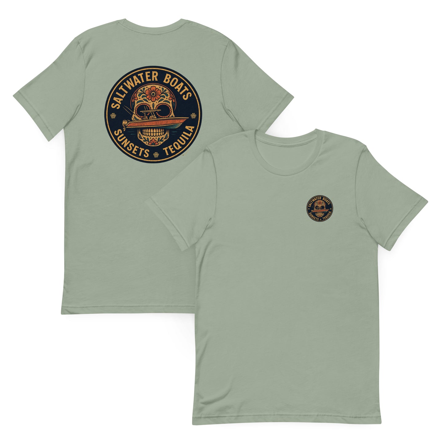 Saltwater • Boats • Sunsets • Tiki Drinks  Classic Edition – The Everyday Coastal Tee (Unisex Crew Neck)