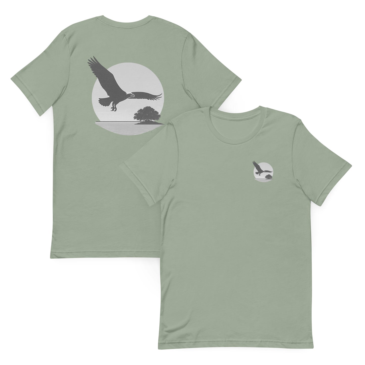Osprey at Sunset  Silver Edition – The Everyday Coastal Tee (Unisex Crew Neck)