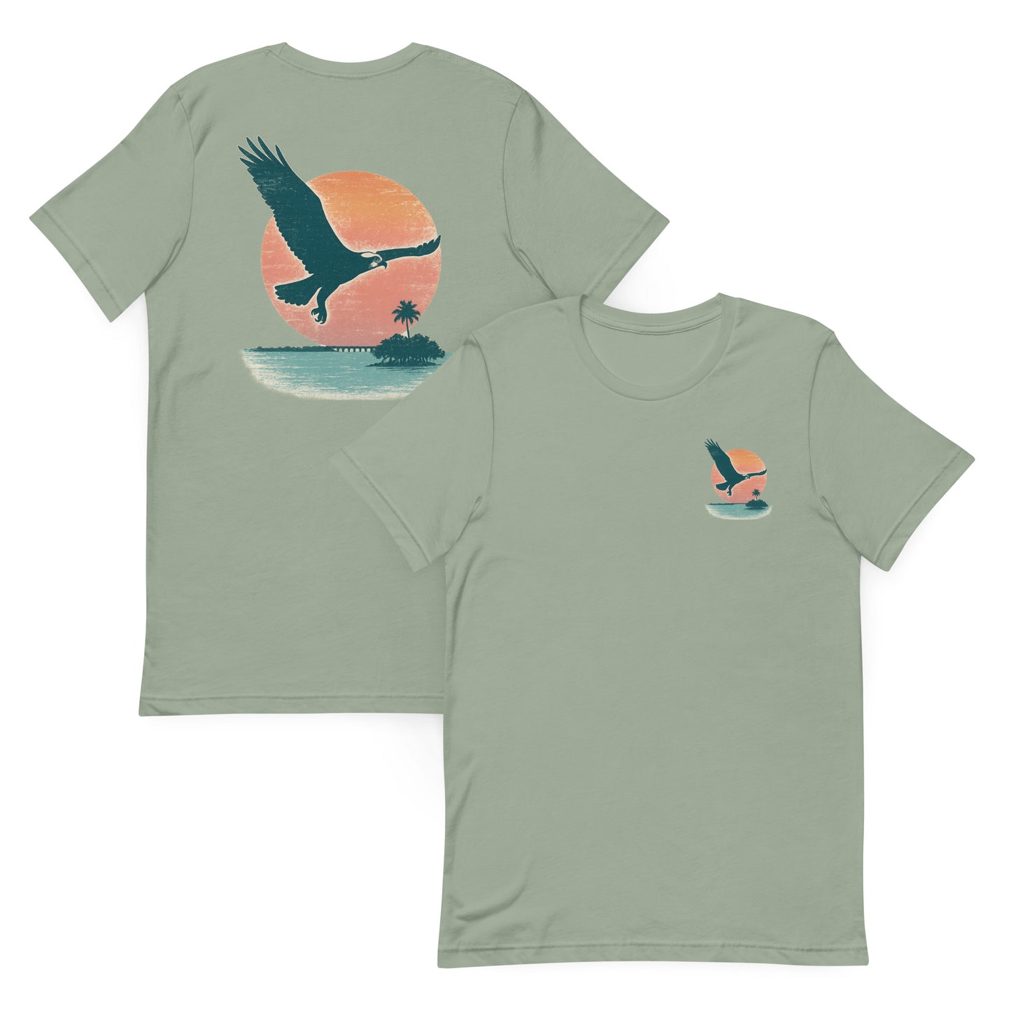 Osprey Over Seven Mile Bridge - The Everyday Coastal Tee (Unisex Crew Neck)