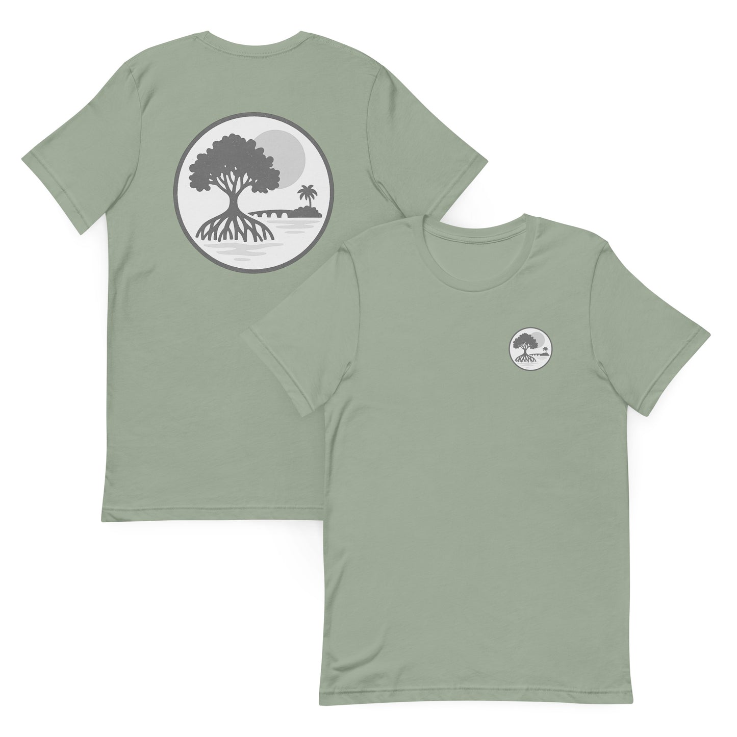 Mangrove Sunset  Grayscale Edition – The Everyday Coastal Tee (Unisex Crew Neck)