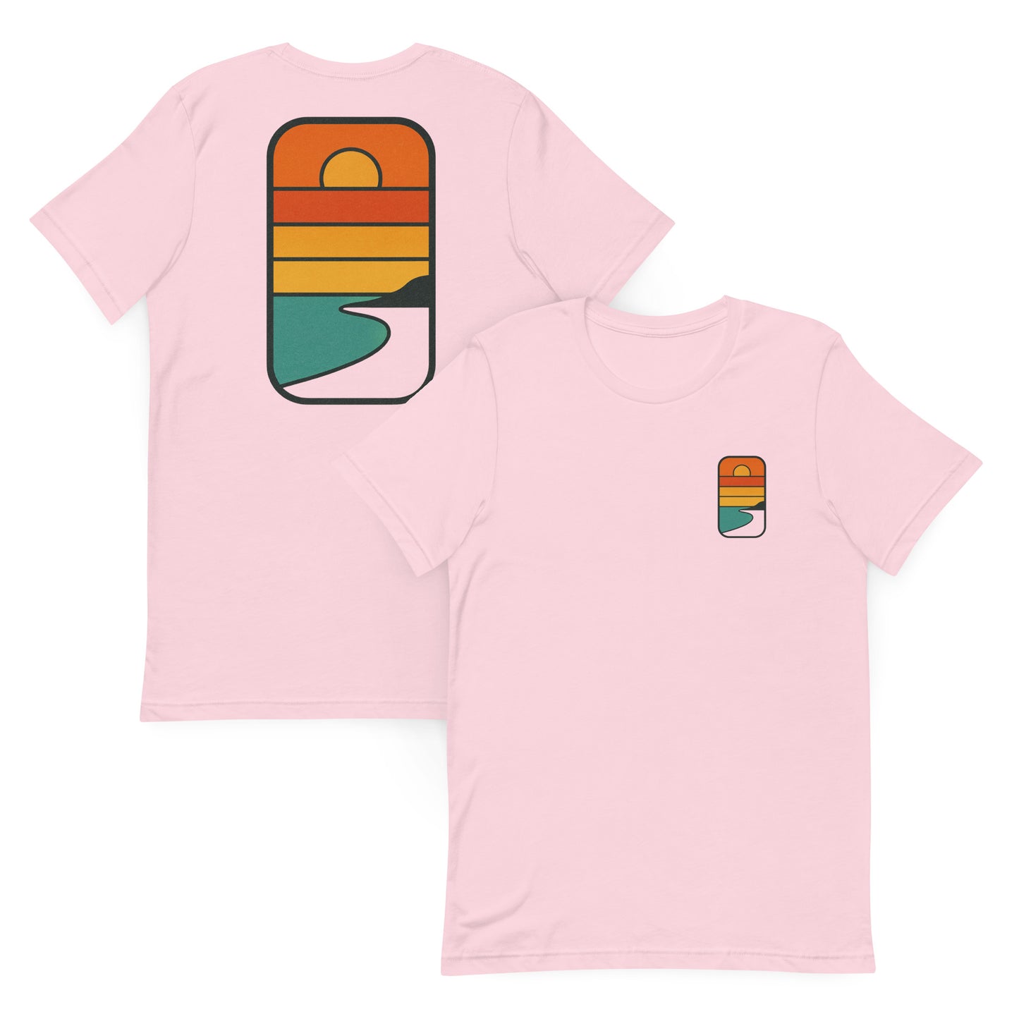 Coastal Sunset Bands - The Everyday Coastal Tee (Unisex Crew Neck)