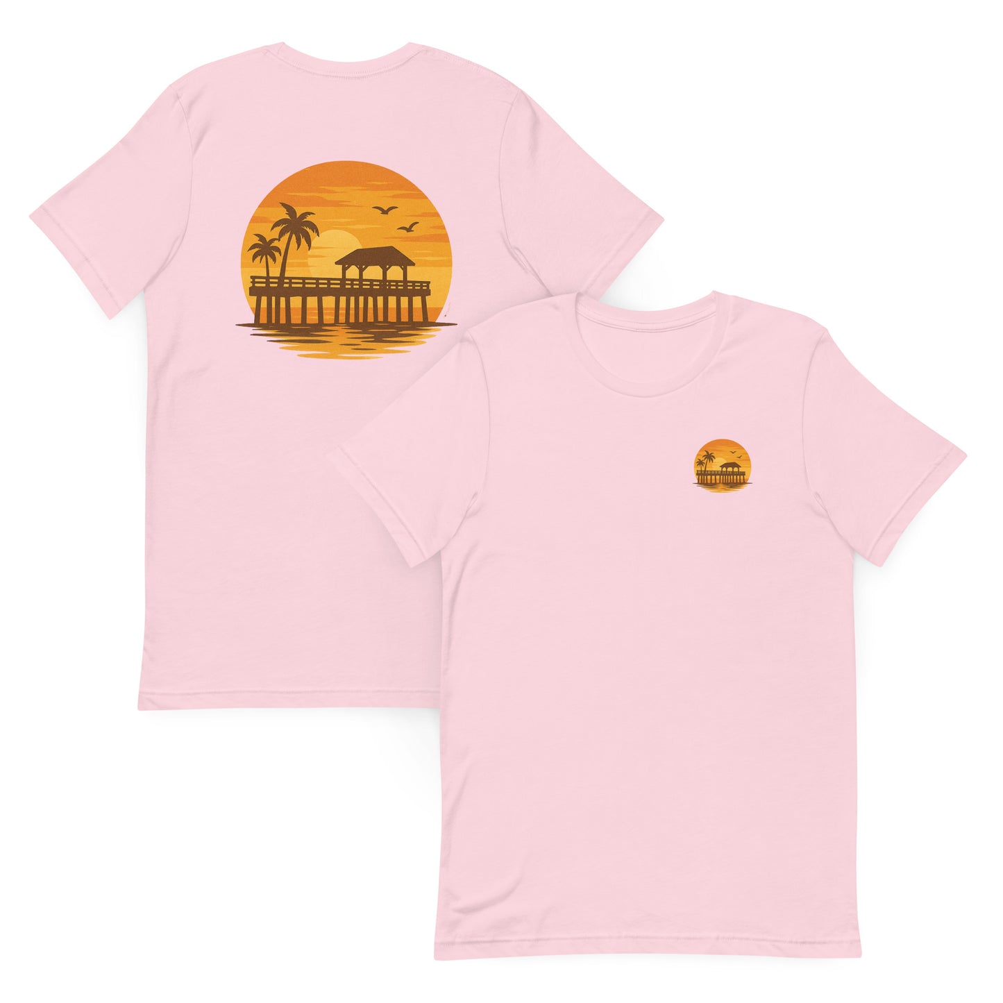 Pier at Sunset The Everyday Coastal Tee (Unisex Crew Neck)